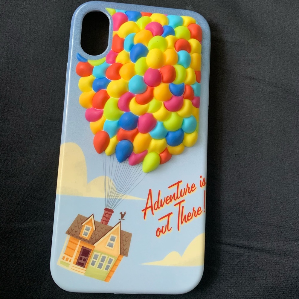 Disney Phone Case Blue with Multicolor Balloon Design
